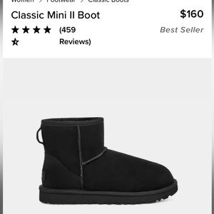 Uggs Classic Mini II in Black Size 8